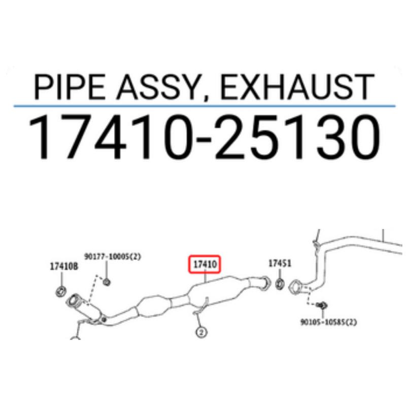 Exhaust Assembly Front Right Side - 1741025130